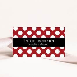 Red Polka Dots, Polka Dot Pattern, Stippen, gedopt Visitekaartje