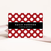 Red Polka Dots, Polka Dot Pattern, Stippen, gedopt Visitekaartje