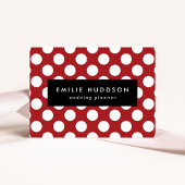 Red Polka Dots, Polka Dot Pattern, Stippen, gedopt Visitekaartje