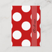 Red Polka Dots, Polka Dot Pattern, Stippen, gedopt Visitekaartje (Voorkant)