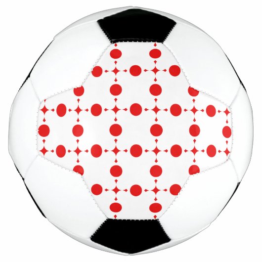 Red Polka Dots, Polka Dot Pattern, Stippen, gedopt Voetbal (Voorkant)