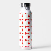 Red Polka Dots, Polka Dot Pattern, Stippen, gedopt Waterfles (Links)