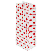 Red Polka Dots, Polka Dot Pattern, Stippen, gedopt Wijn Cadeautas (Voorkant Gekanteld)