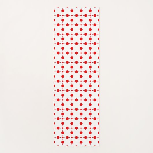 Red Polka Dots, Polka Dot Pattern, Stippen, gedopt Yogamat (Voorkant)