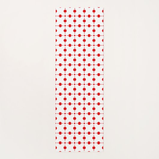 Red Polka Dots, Polka Dot Pattern, Stippen, gedopt Yogamat (Achterkant)