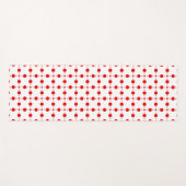 Red Polka Dots, Polka Dot Pattern, Stippen, gedopt Yogamat (Voorkant (horizontaal))