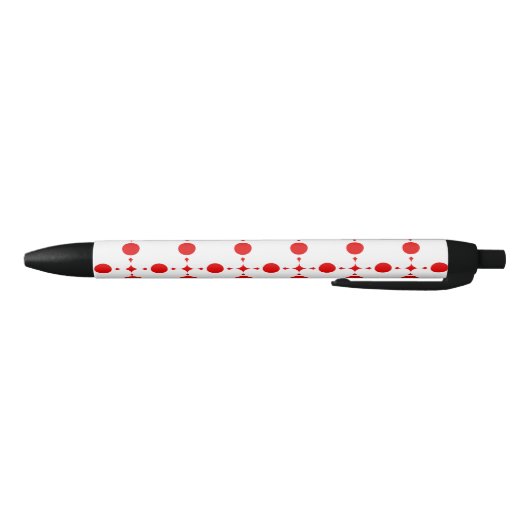 Red Polka Dots, Polka Dot Pattern, Stippen, gedopt Zwarte Inkt Pen (Bodem)