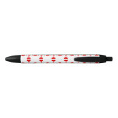 Red Polka Dots, Polka Dot Pattern, Stippen, gedopt Zwarte Inkt Pen (Achterkant)