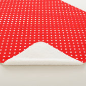 Red Polka Dots Sherpa Blanket Deken (3/4)