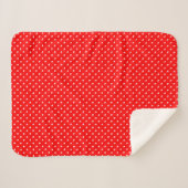 Red Polka Dots Sherpa Blanket Deken (Voorkant (horizontaal))