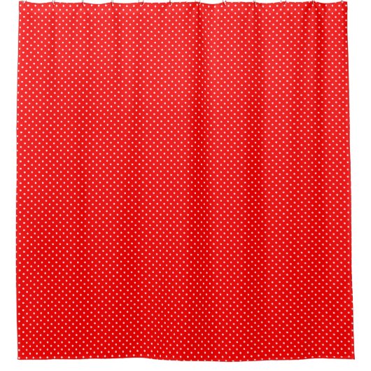 Red Polka Dots Shower Curtain Douchegordijn (Voorkant)
