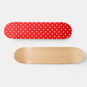 Red Polka Dots Skateboard Deck (Horizontaal)