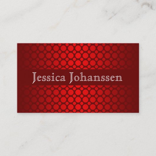 Red Polka Dots Standard Visitekaartjes (Voorkant)