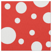 Red Polka Dots Stof (Close Up)