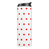 Red Polka Dots Thermosbeker (Gedraaid links)