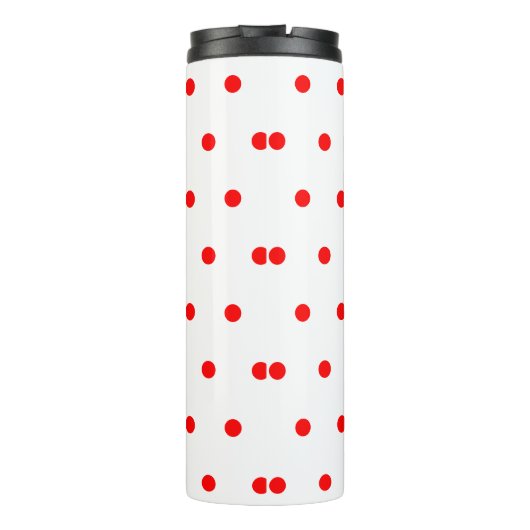 Red Polka Dots Thermosbeker (Achterkant)