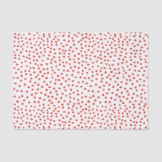 Red Polka Dots Tissue Paper Tissuepapier (Voorkant)