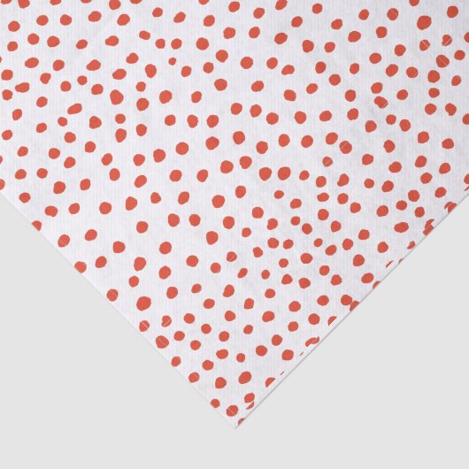 Red Polka Dots Tissue Paper Tissuepapier (Detail)