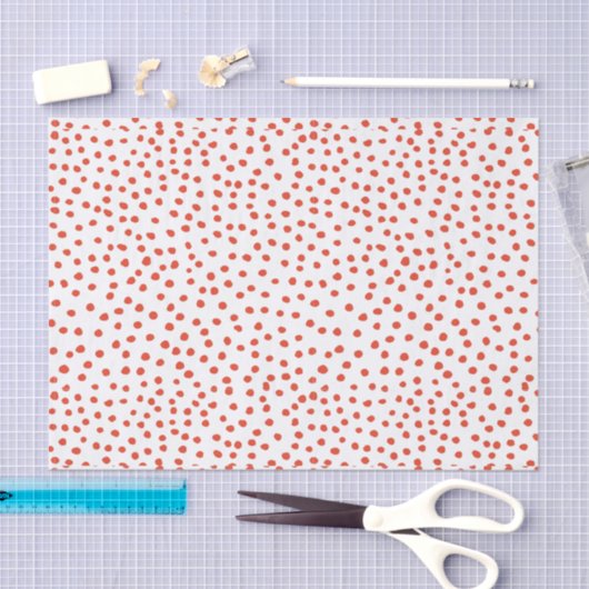 Red Polka Dots Tissue Paper Tissuepapier (Craft)