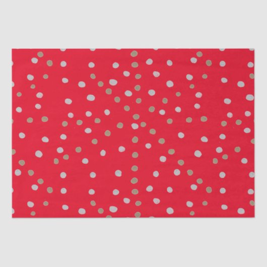 Red Polka Dots Tissuepapier (Voorkant)