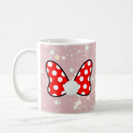 Red polka dots vibrant Ribbon Koffiemok
