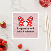 Red polka dots vibrant Ribbon Servet (Insitu)