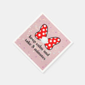 Red polka dots vibrant Ribbon Servet (Hoek)