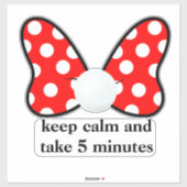 Red polka dots vibrant Ribbon Sticker (Vel)