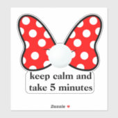 Red polka dots vibrant Ribbon Sticker (Vel)