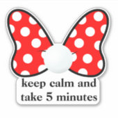 Red polka dots vibrant Ribbon Sticker (Voorkant)