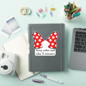 Red polka dots vibrant Ribbon Sticker (iPad Cover)