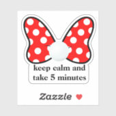 Red polka dots vibrant Ribbon Sticker (Vel)