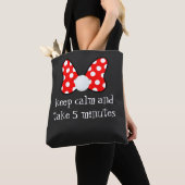 Red polka dots vibrant Ribbon Tote Bag (Dichtbij)