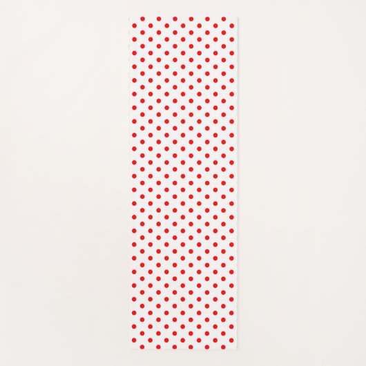 Red Polka Dots Yogamat (Voorkant)