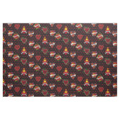 Red Polka Dotted Mom Tattoo Stof (Fat Quarter)