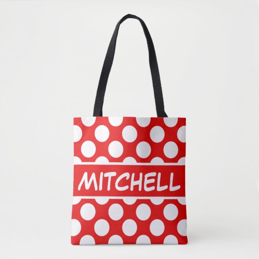 Red Polkadot CP op maat Tote Bag (Voorkant)