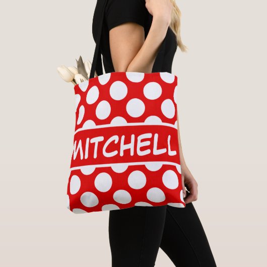 Red Polkadot CP op maat Tote Bag (Dichtbij)