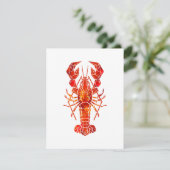 Red polygonal lobster aankondiging (Staand voorkant)