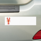 Red polygonal lobster bumpersticker (Op auto)