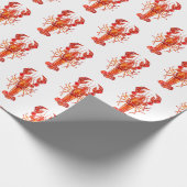 Red polygonal lobster cadeaupapier (Hoek)