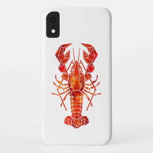 Red polygonal lobster Case-Mate iPhone case (Achterkant)