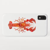 Red polygonal lobster Case-Mate iPhone case (Achterkant (horizontaal))