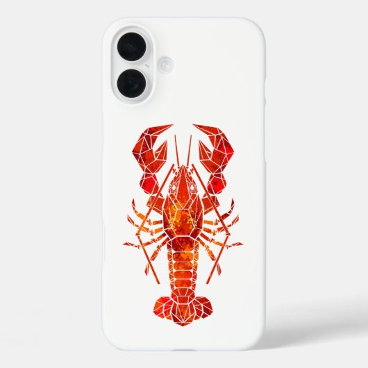 Red polygonal lobster Case-Mate iPhone case (Achterkant)