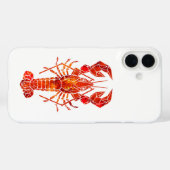 Red polygonal lobster Case-Mate iPhone case (Achterkant (horizontaal))