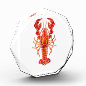 Red polygonal lobster fotoblokken (Links)