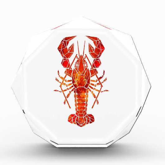 Red polygonal lobster fotoblokken (Voorkant)