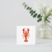 Red polygonal lobster informatiekaartje (Staand voorkant)