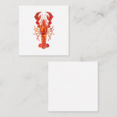 Red polygonal lobster informatiekaartje (Voorkant / Achterkant)