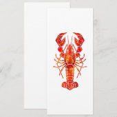 Red polygonal lobster kaart (Voorkant / Achterkant)