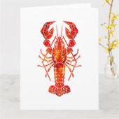 Red polygonal lobster kaart (Gele Bloem)